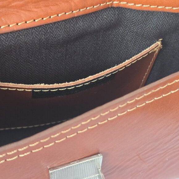 Vintage VERA PELLE Italian Leather Cross Body Handbag - Picture 6 of 9